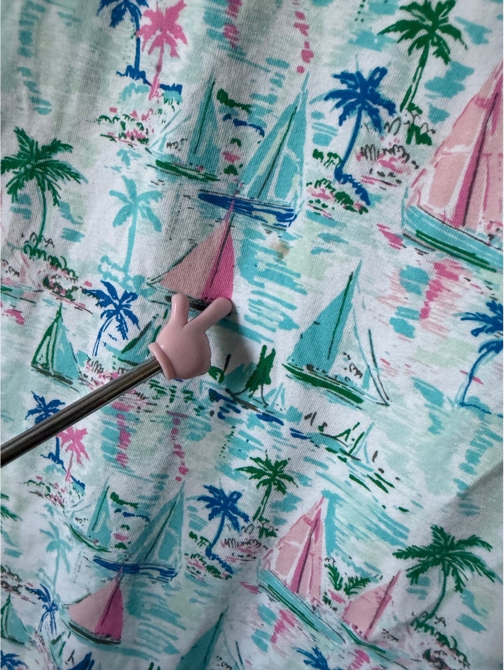 Talbots Short Sleeve Round Neck Colorful Sailboat T-Shirt Women's Size M Petite - Picture 7 of 7